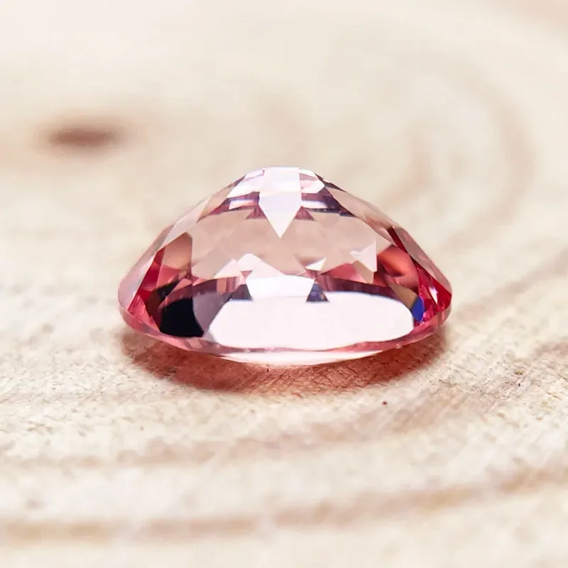 

Sunrise Pink Color VVS1 Lab Grown Sapphire Oval Shape DIY Ring Necklace Earrings Main Materials Certificate Wholesale Price