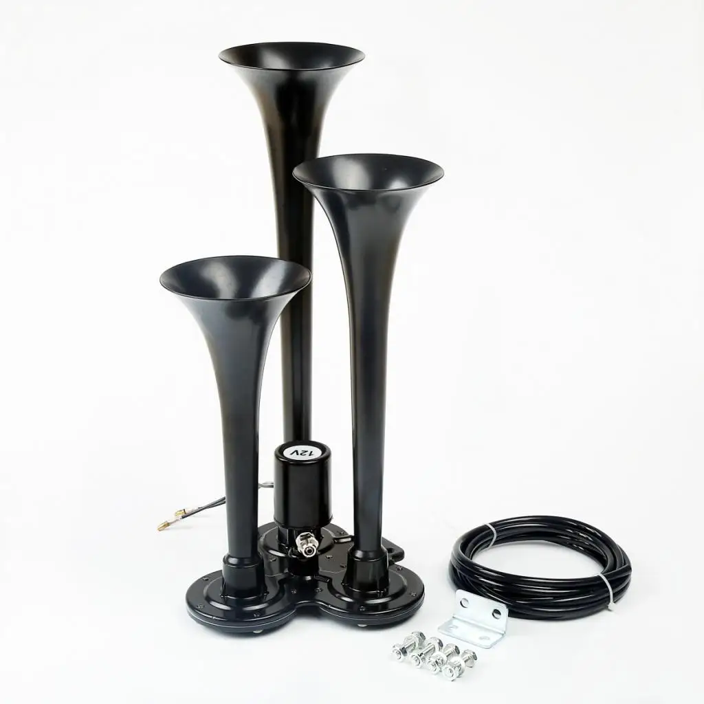 

Compact Triple Trumpet Air Horn Reliable Sound Quality Long Lifetime Horn Cover for Car Truck Boat Motorcycle