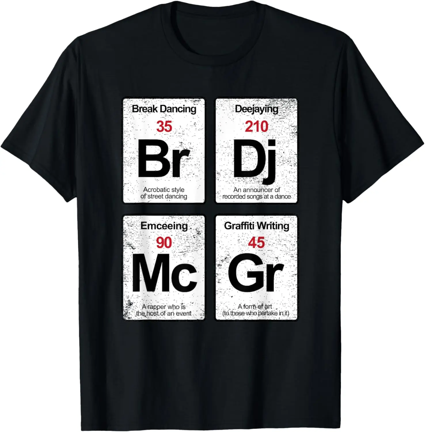 

Elements of Hip Hop Rap music distressed gift T-Shirt