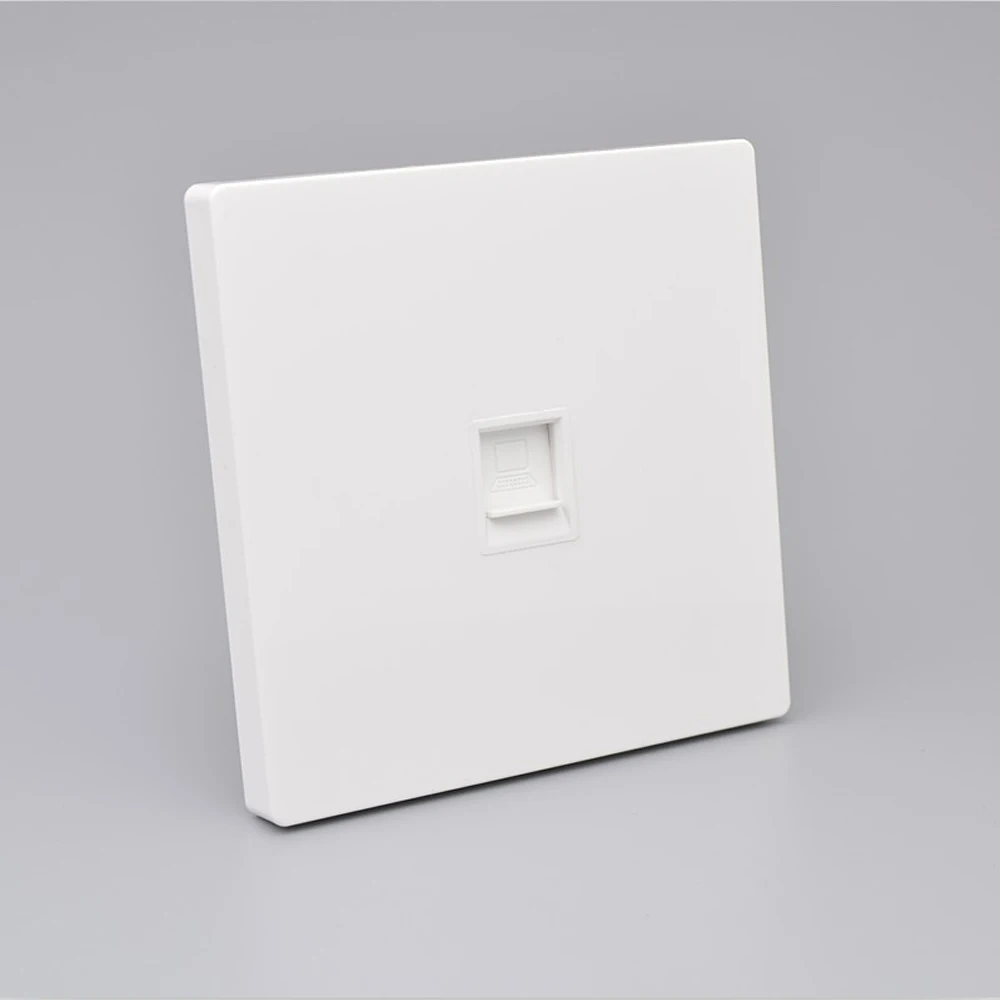 Rede Socket Ethernet Cable Socket, Net Plug Shield Socket, CAT8, CAT7, RJ45, Painel de parede tipo 86, LAN Faceplate, 1 porta