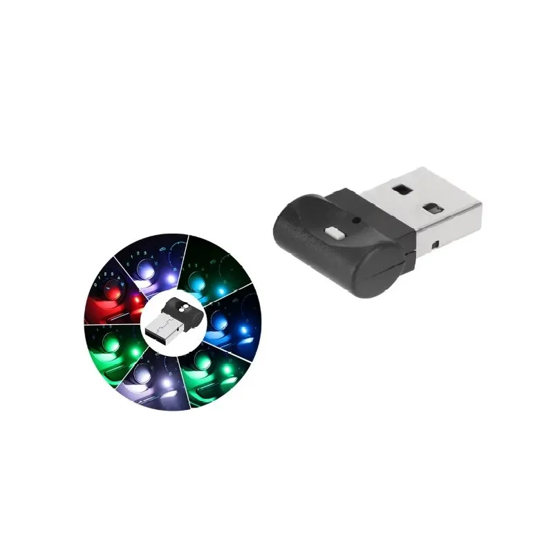 Mini USB RGB Car Interior Atmosphere Light image