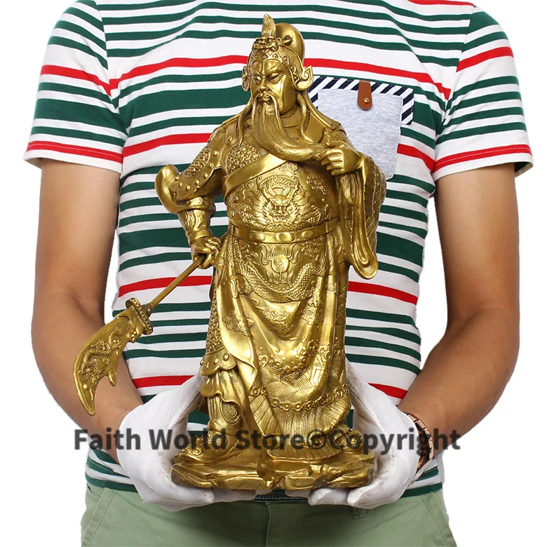 Estatua de bronce para dibujo de dinero, estatua de protección de Talismán eficiente, Dios marcial de la riqueza, guan, Guandi