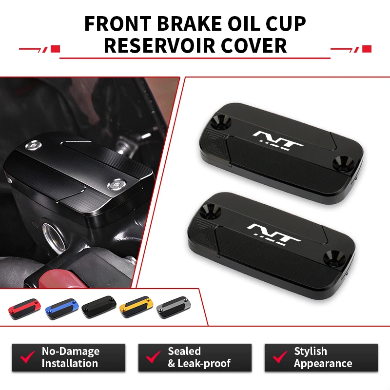 For NT1100 NT 1100 2021 2022 2023 Motorcycle CNC Aluminum Front Brake Reservoir Fluid Tank Oil Cup Cover