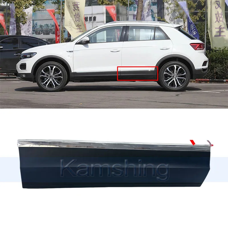 Kamshing Car Rear Door Trim Panel For Volkswagen T-ROC TROC Rear Door Lower Protection Board Door Anti-Collision Strips