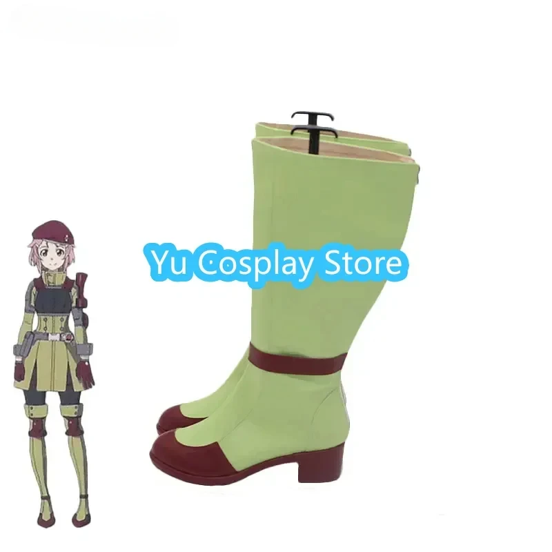 Shinozaki Rika Cosplay Shoes Halloween Carnival Boots Lisbeth Cosplay Prop Anime PU Leather Shoes Custom Made