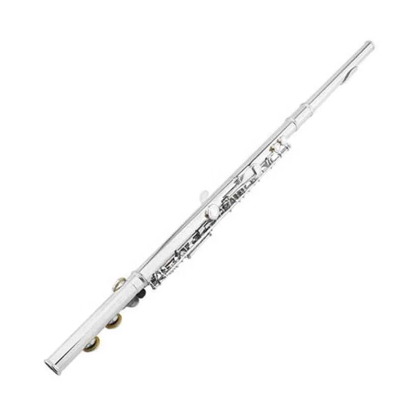 Custom Nickel Silver Portable Woodwind Flute Musical Instrument for Beginner Student Home Practice Band Rehearsal Performance