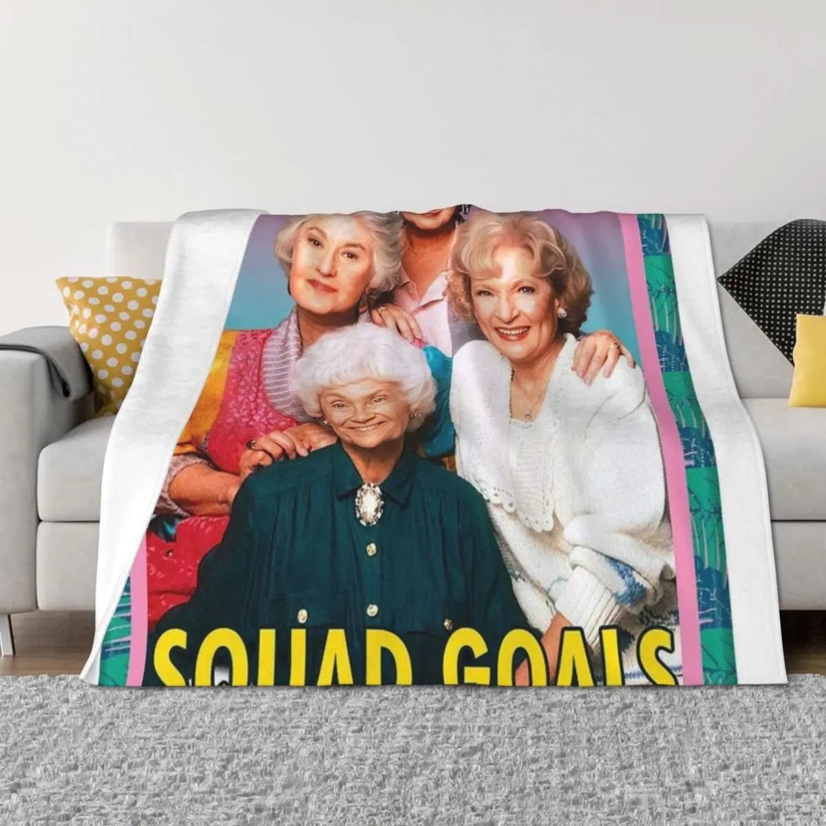 

Best Squad Stay Golden Girls Throw Blanket Polar Flannel Fabric Thermal blankets and throws Blankets