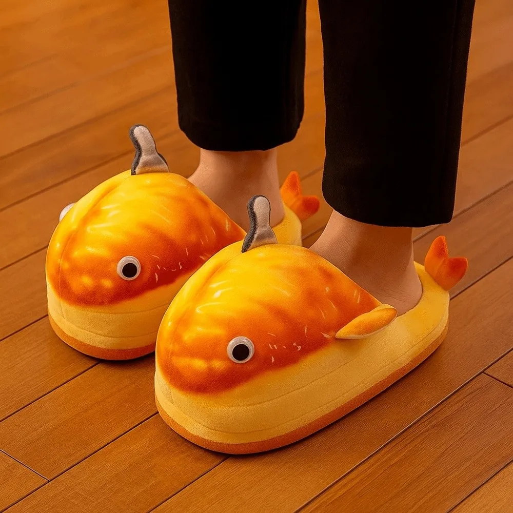 الأبيض القرش إيفا الحوت القرش النعال لينة سميكة وحيد الحوت نعال قماش الإبداعية مريحة الشتاء رقيق الشرائح غرفة نوم #1