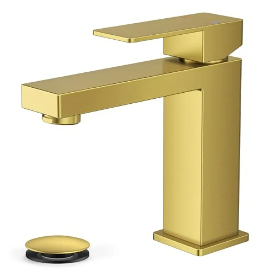 

Смесители для ванной комнаты из матового золота, с 1 или 3 отверстиями, однорычажные, с выдвижным сливом, для раковины в ванной, туалете, автодоме