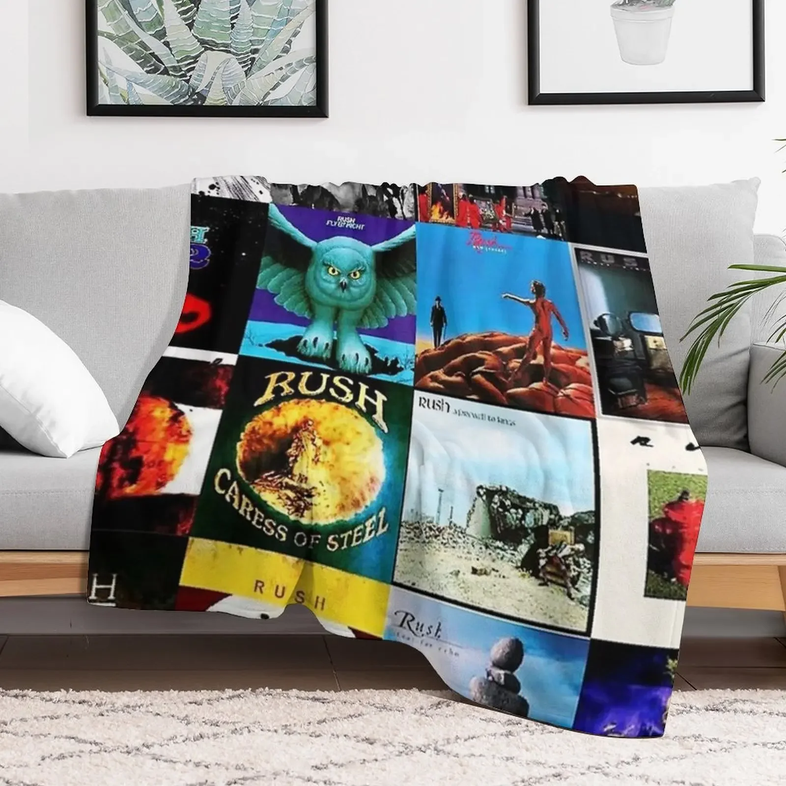 Completed All Album Cover RushBand || 001 Throw Blanket Multi Use Warm Blanket for Living Room Bedroom
