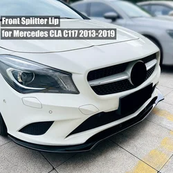 For Mercedes Benz CLA Class C117 CLA200 CLA220 CLA180 2013-2019 Front Bumper Lip Splitter Spoiler Diffuser Custom Bodykits ABS