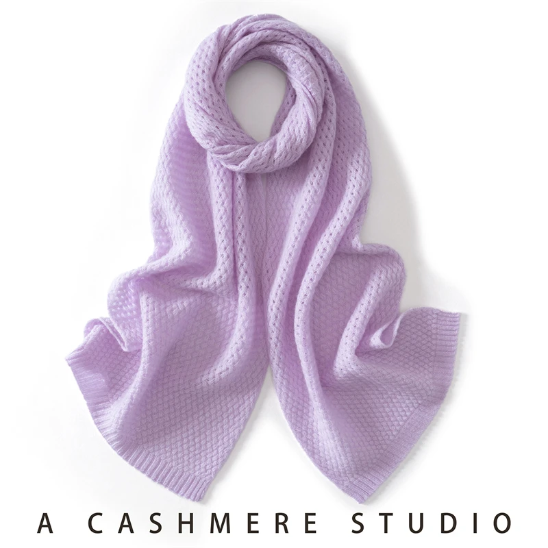

MVLYFLRT Women's High-Quality 100% Cashmere Scarf Knitted Warm Fashionable Airey Soft Comfortable Autumn Winter Accessory