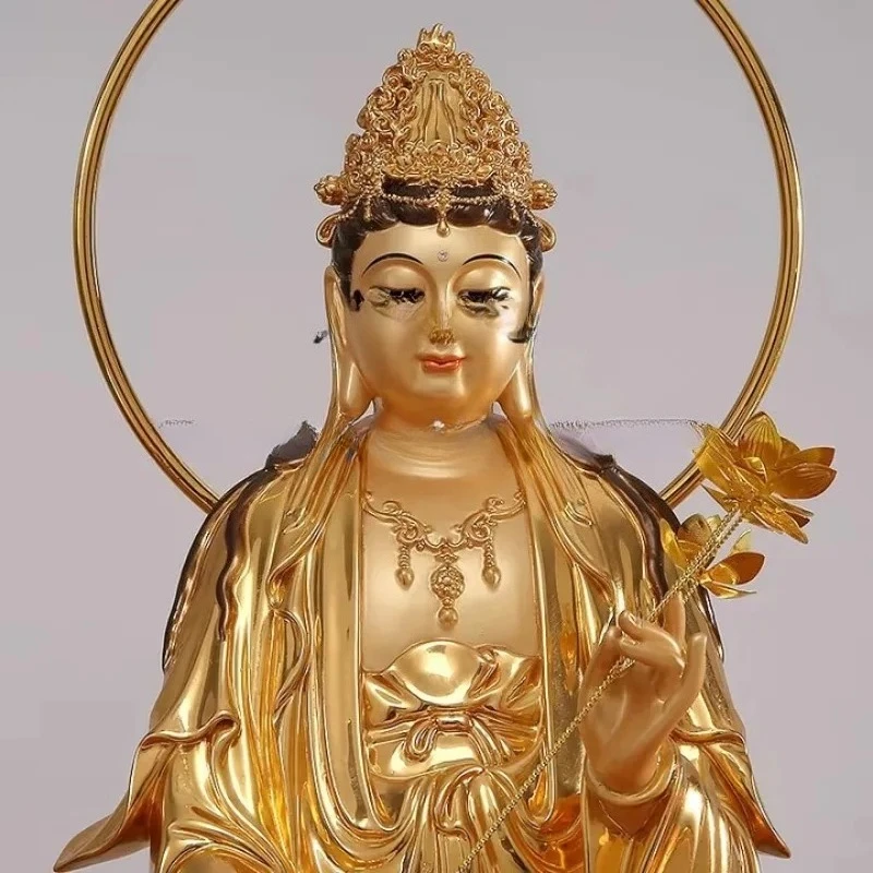 

Statue of Amitabha Buddha, Guanyin Bodhisattva, Mahasthamaprapta Bodhisattva Bronze Figurine