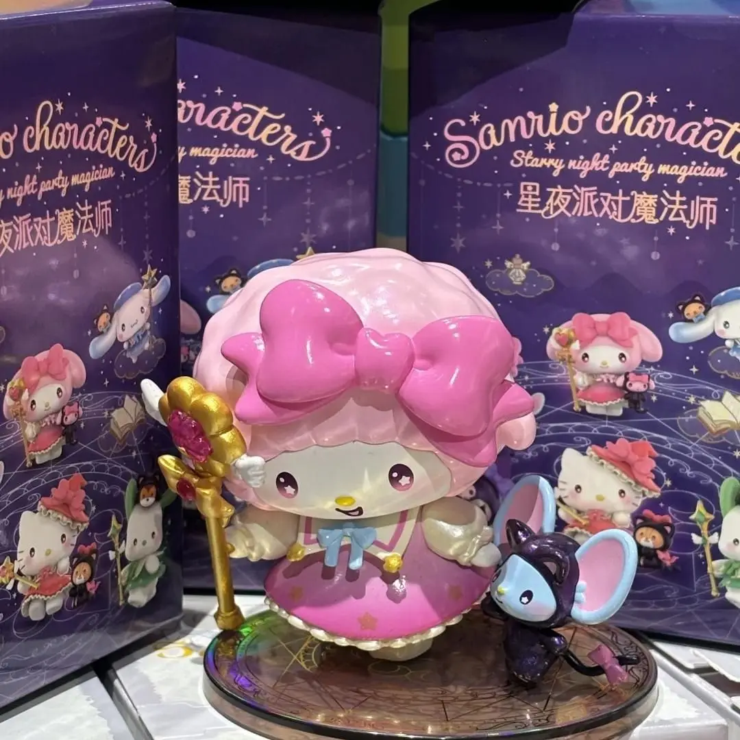 Nuevo personaje de anime Sanrio Starlight Party Magician Series Cajas ciegas; Mi melodía Kuromi Hello Kitty Piano; Linda muñeca de juguete