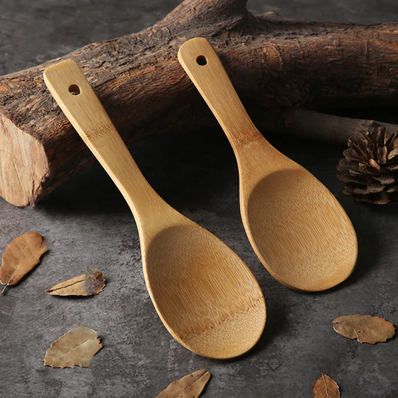 Essential Kitchen Rice Scoop Ladle, Tablespoon Made Out of Wood for Reliable Use; Big Serving Spoon.