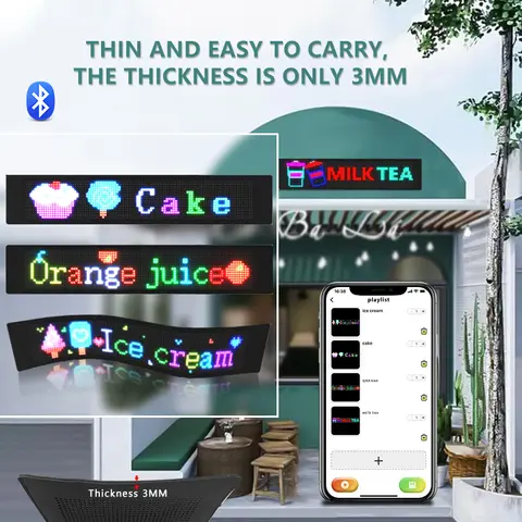 Flexibel LED-panel Digitala meddelanden Rörlig mjuk LED-skylt RGB-textmatrismodul Skärmreklam Körande LED-bildisplay 6 best sales flexibel LED-display - №5