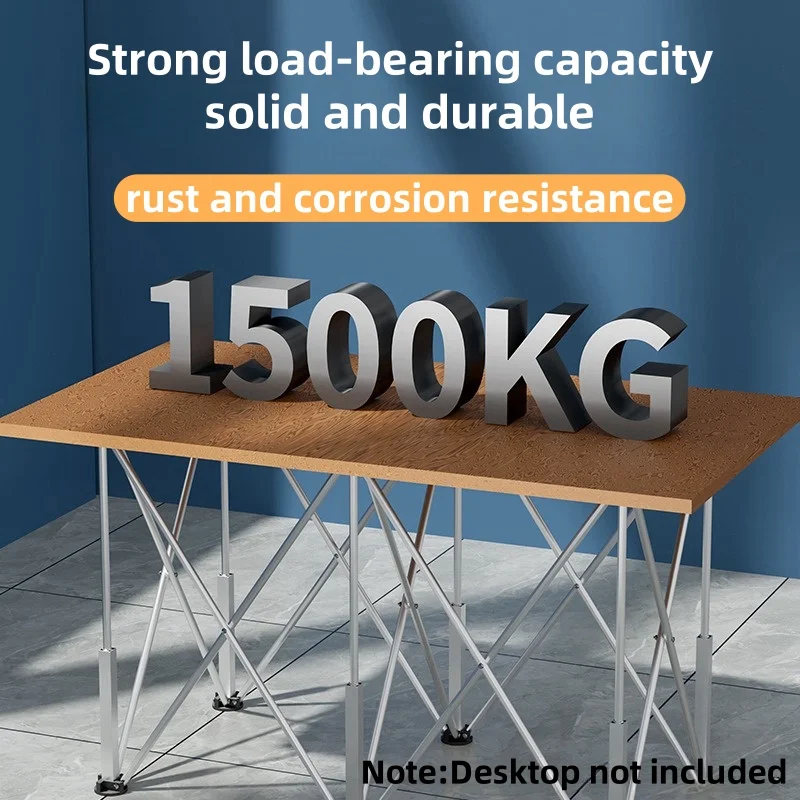 ALLSOME Strut Work Table Stainless Steel Portable Work Sawhorse Support Quick Telescopic Workbench Woodworking Tool