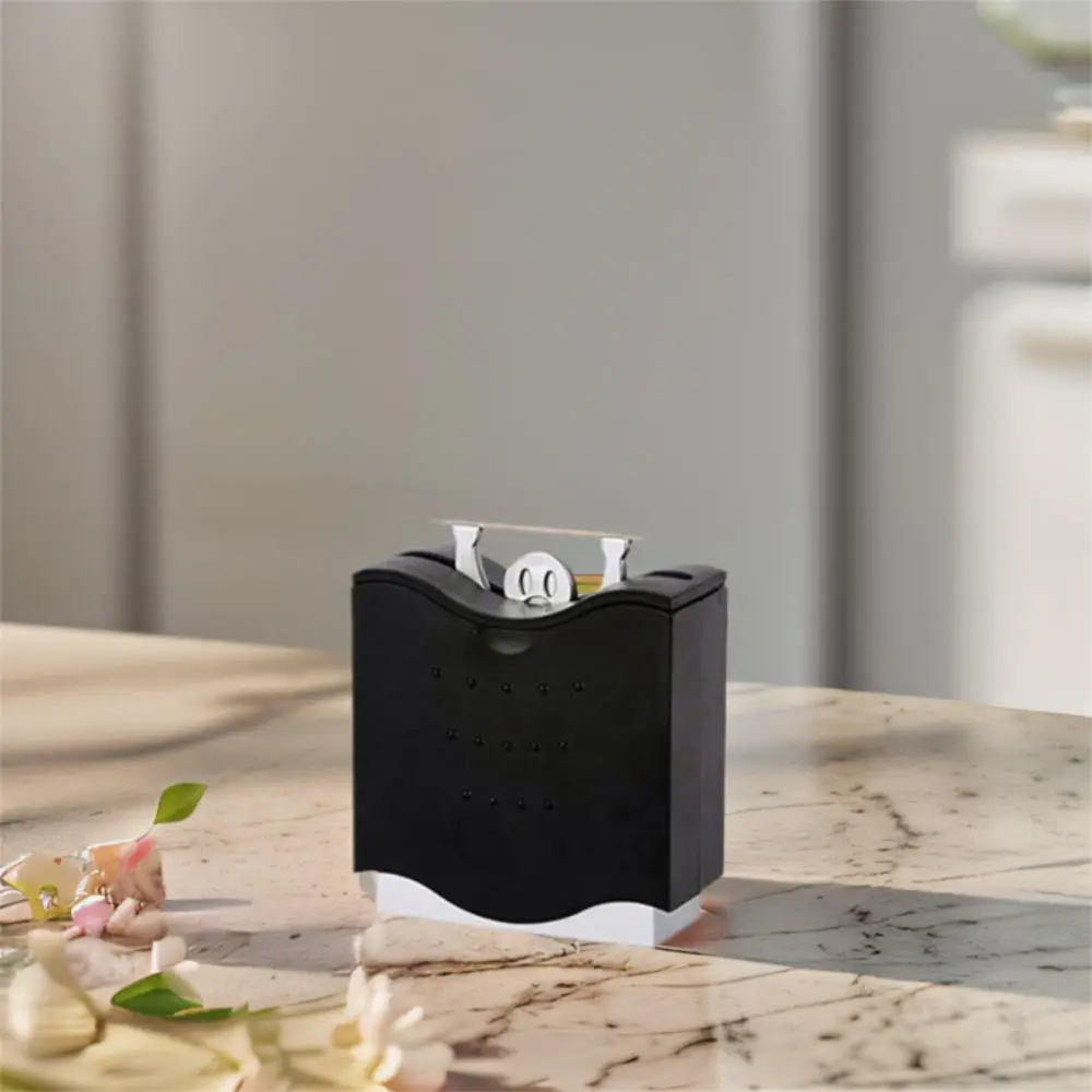 Weightlifting Posture Hercules Toothpicks Dispenser Black Plastic Toothpick Holder Semi-automatic Toothpick Box Living Room
