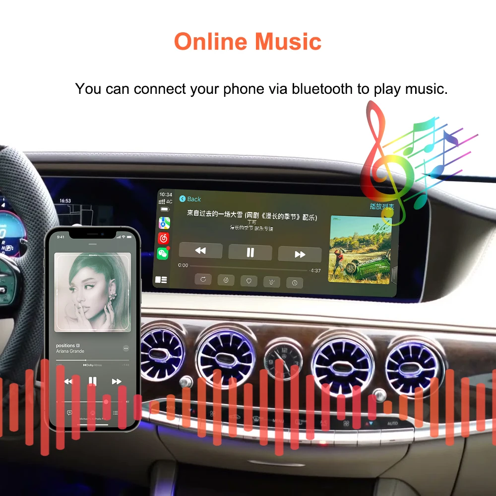 Bonroad Wireless Carplay Android Auto Interface For Mercedes Benz C E S Class W222 W206 W213 W212 NTG 5.5 System Airplay Module – Detail 11