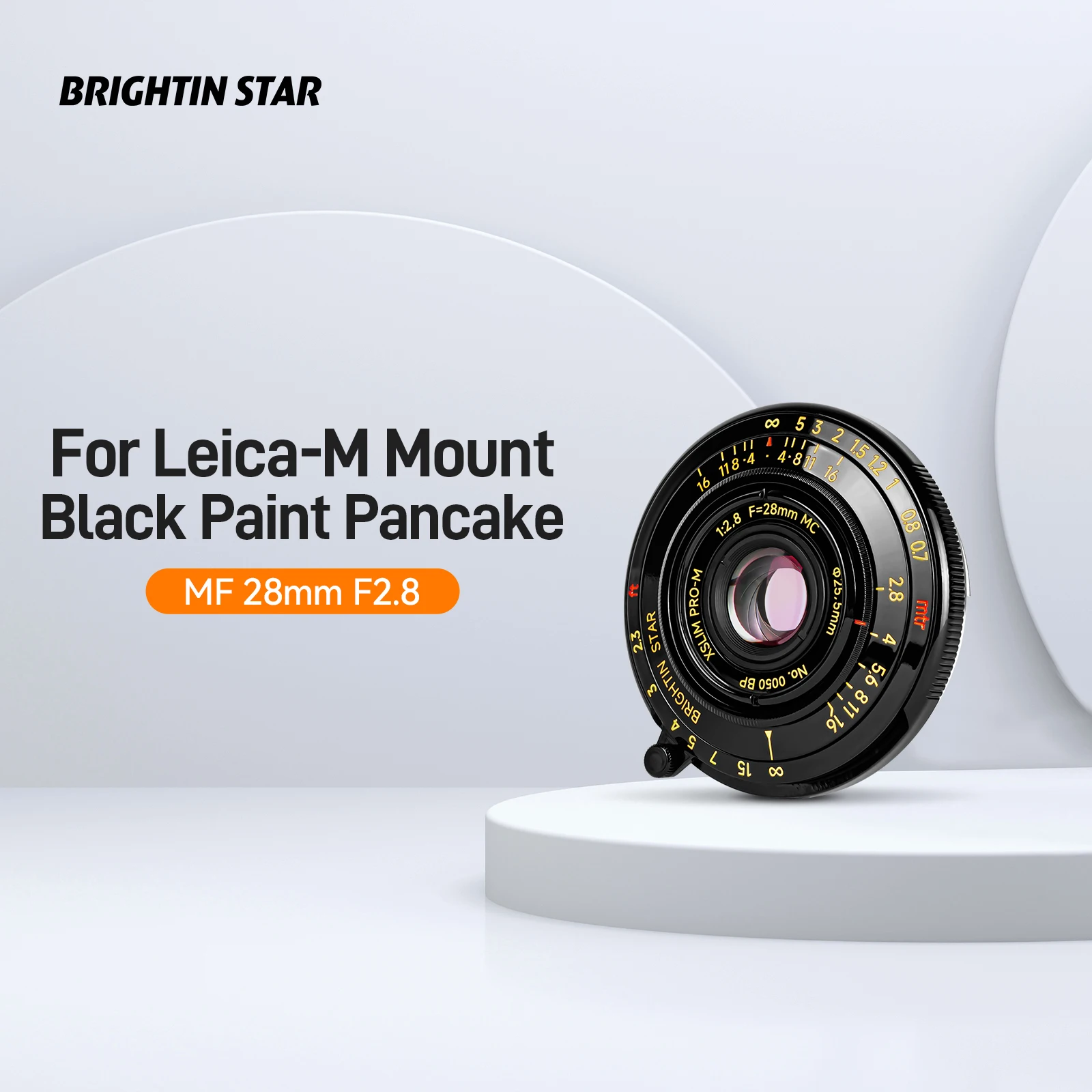 Brightin Star 28mm F2.8 Full Frame Portrait Manual Focus Lens for Leica M-Mount Cameras M11 M10R M10 M240 M10P M10D MP ME M246