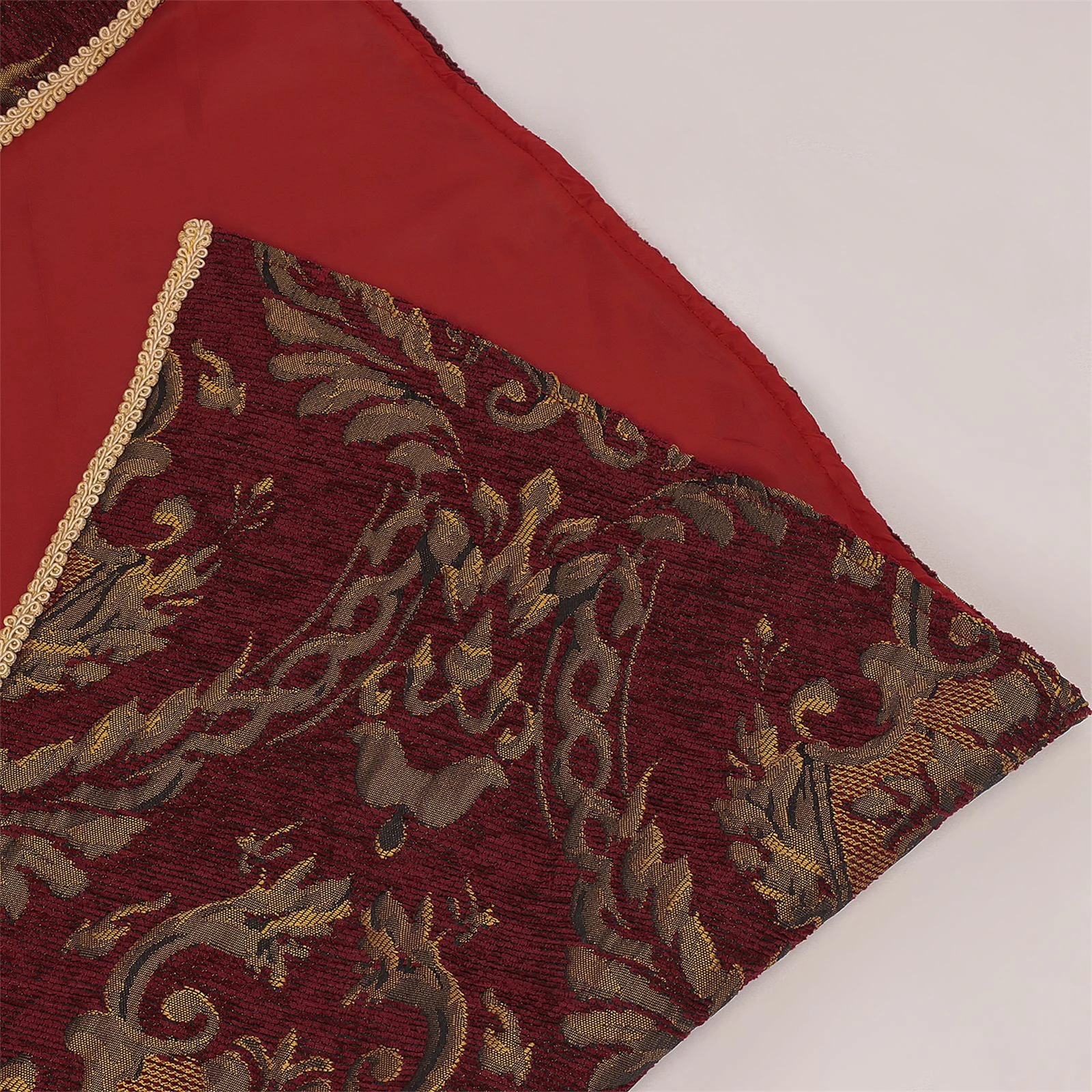 Mantello Tudor da uomo Mantello medievale con ricamo re aristocratico Mantello rinascimentale con mezza spalla Costume da spettacolo teatrale di Halloween