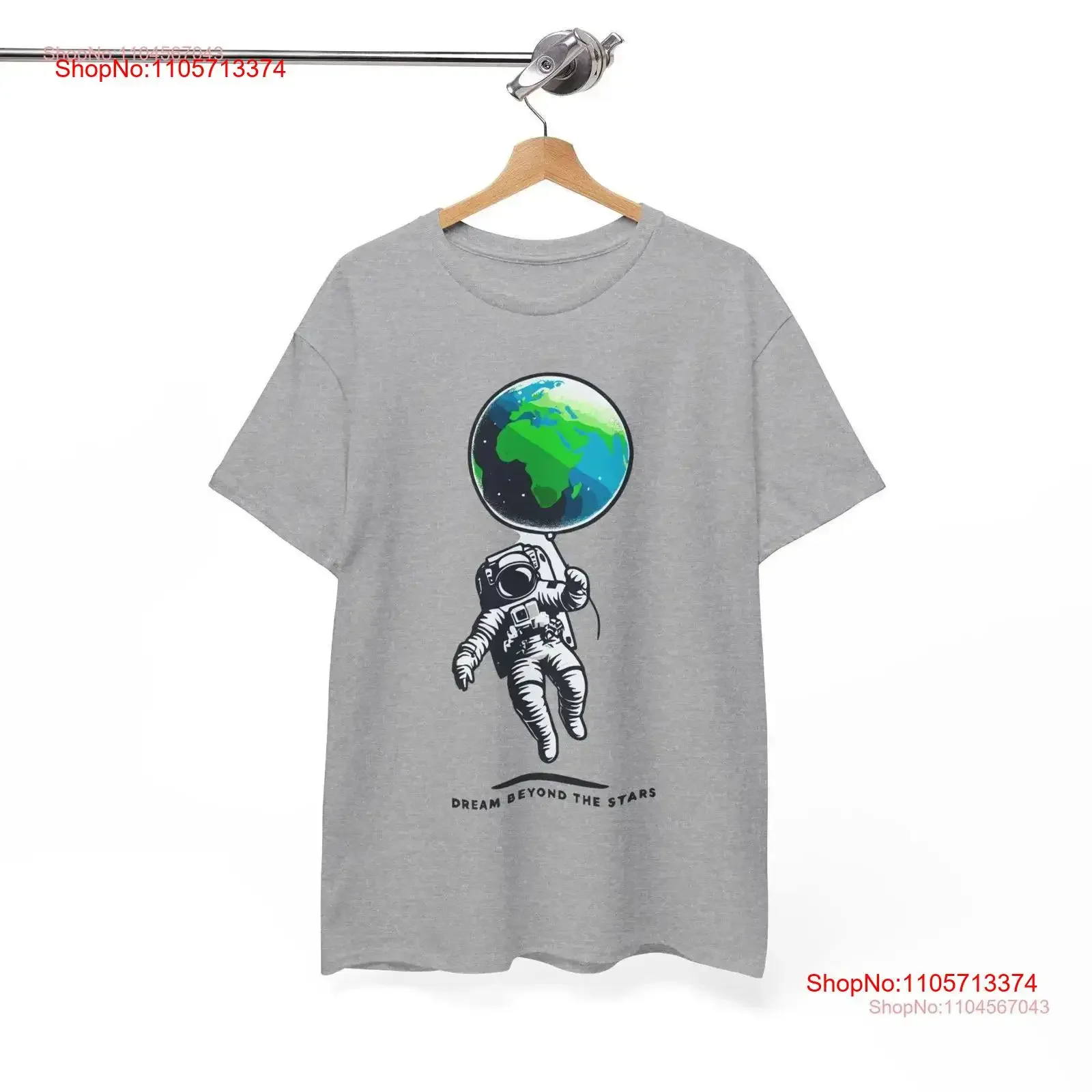 Dream Beyond the Stars Astronaut T Shirt Motivational Space Balloon vintage Washed Unisex homme Comfortable Stretched fashion