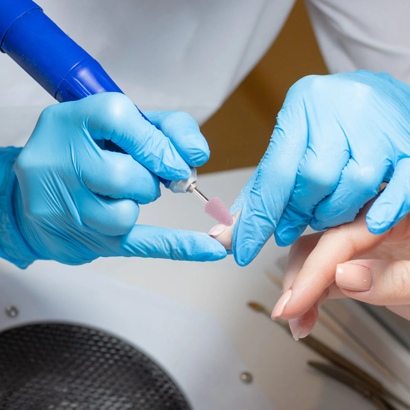 طحن كهربائي لآلة حفر الأظافر، مجموعة أدوات مانيكير، لقم ثقب نظيفة للبشرة للصناعي الطبيعي #5