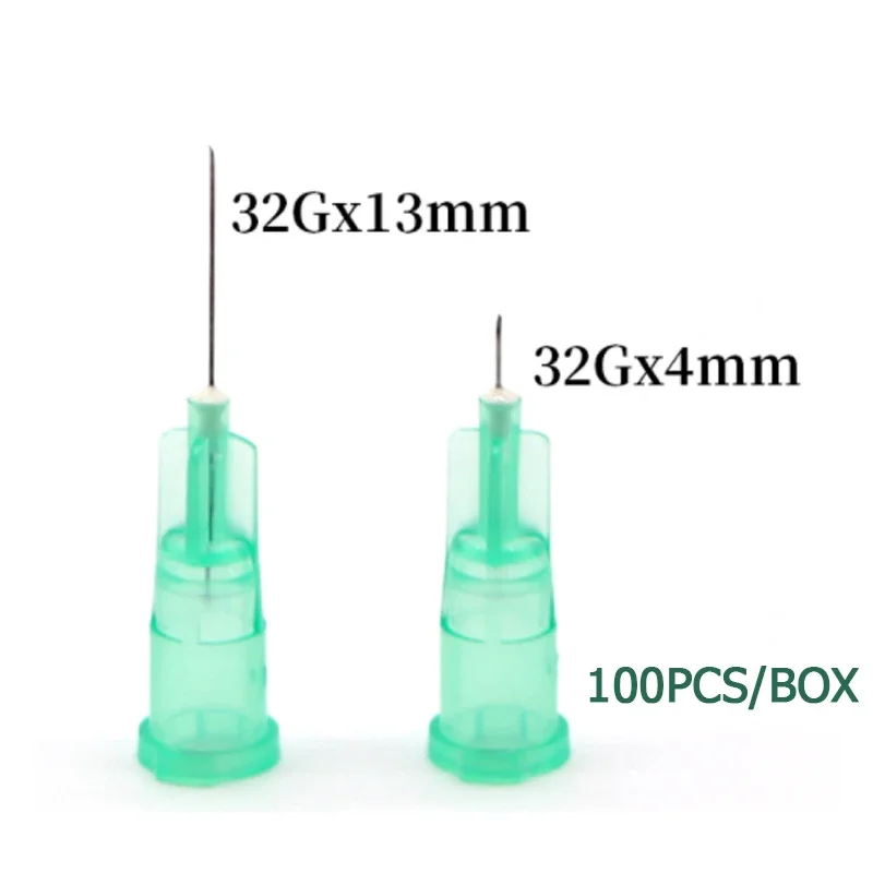 100pcs Painless Small Needle 32G 34G 4mm Disposable 30G Medical Micro-Plastic Injection Cosmetic Sterile Needle Surgical Tool