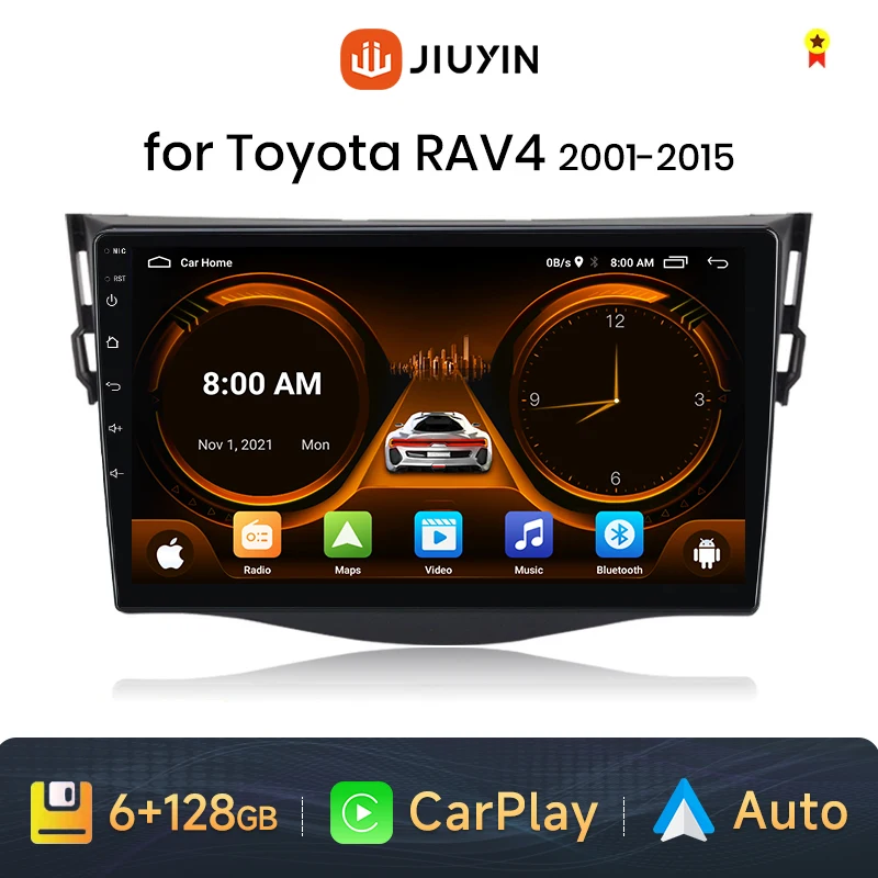 

9" Android 12 Car Radio For Toyota RAV4 Rav 4 2005-2013 Multimedia Player 2Din Carplay DSP Navigation GPS 4G Net WIFI stereo DVD