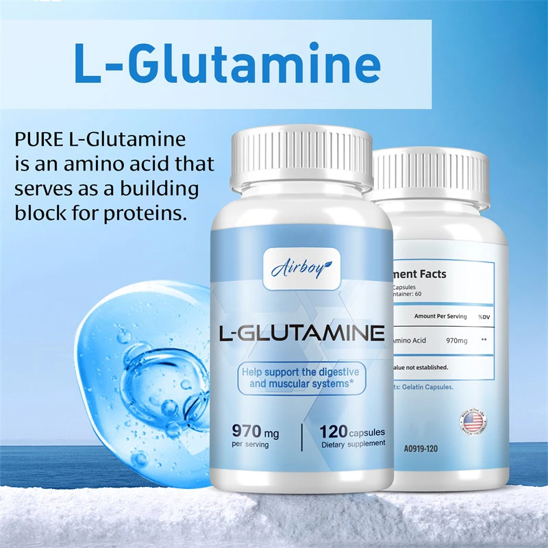 L-Glutamine Capsules - Restores Strength and Endurance and Promotes Muscle Growth