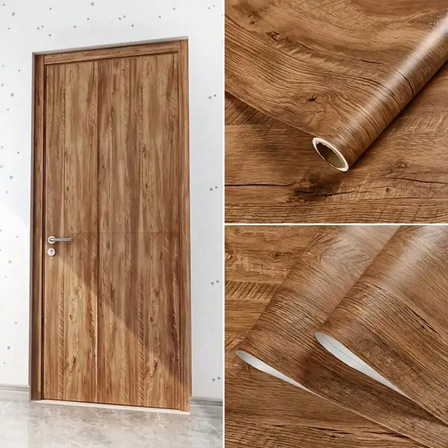 Peel and Stick Wood Contact Paper Self-Adhesive Wall Paper Vinyl Decor Kitchen Easy To Clean Removable Wall Covering Wallsticker