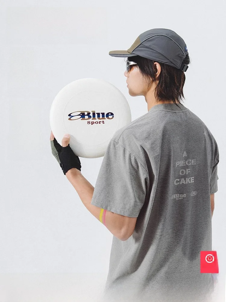 

Мужская модная футболка Nome Blue Qui Dry Moisture для занятий спортом на открытом воздухе, с круглым вырезом, с принтом, повседневная