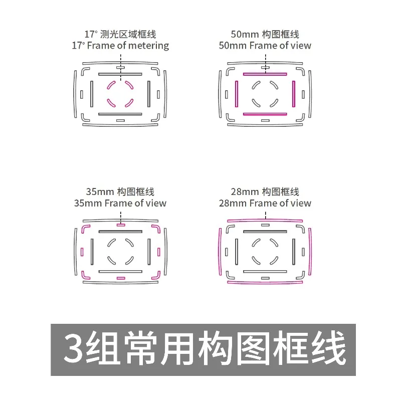 Lightmate Ov-x2 17° Optical Viewfinder Suitable for Film/digital Cameras with Multiple Focal Lengths