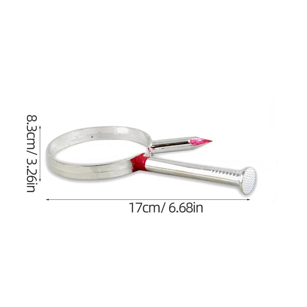 3 Stück Nagel durch Kopf-Requisite, Einheitsgröße, passend für die meisten lebensechten Blut, Halloween-Party-Dekoration, kniffliges Werkzeug, Cosplay, Foto-Requisiten, Neuheit