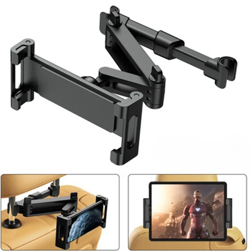 

Универсальный автомобильный подголовник, держатель для планшета и телефона 360° ° Вращающееся регулируемое растягивающееся крепление, совместимое со всеми смарт-устройствами