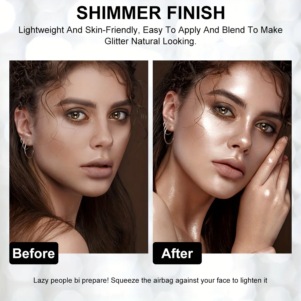 สเปรย์กลิตเตอร์ดาว, ระบบผสมสี, ไฮไลท์เตอร์แต่งหน้าบนร่างกาย, ผงกลิตเตอร์ละเอียด 3 มิติ เหมาะสำหรับการแสดง