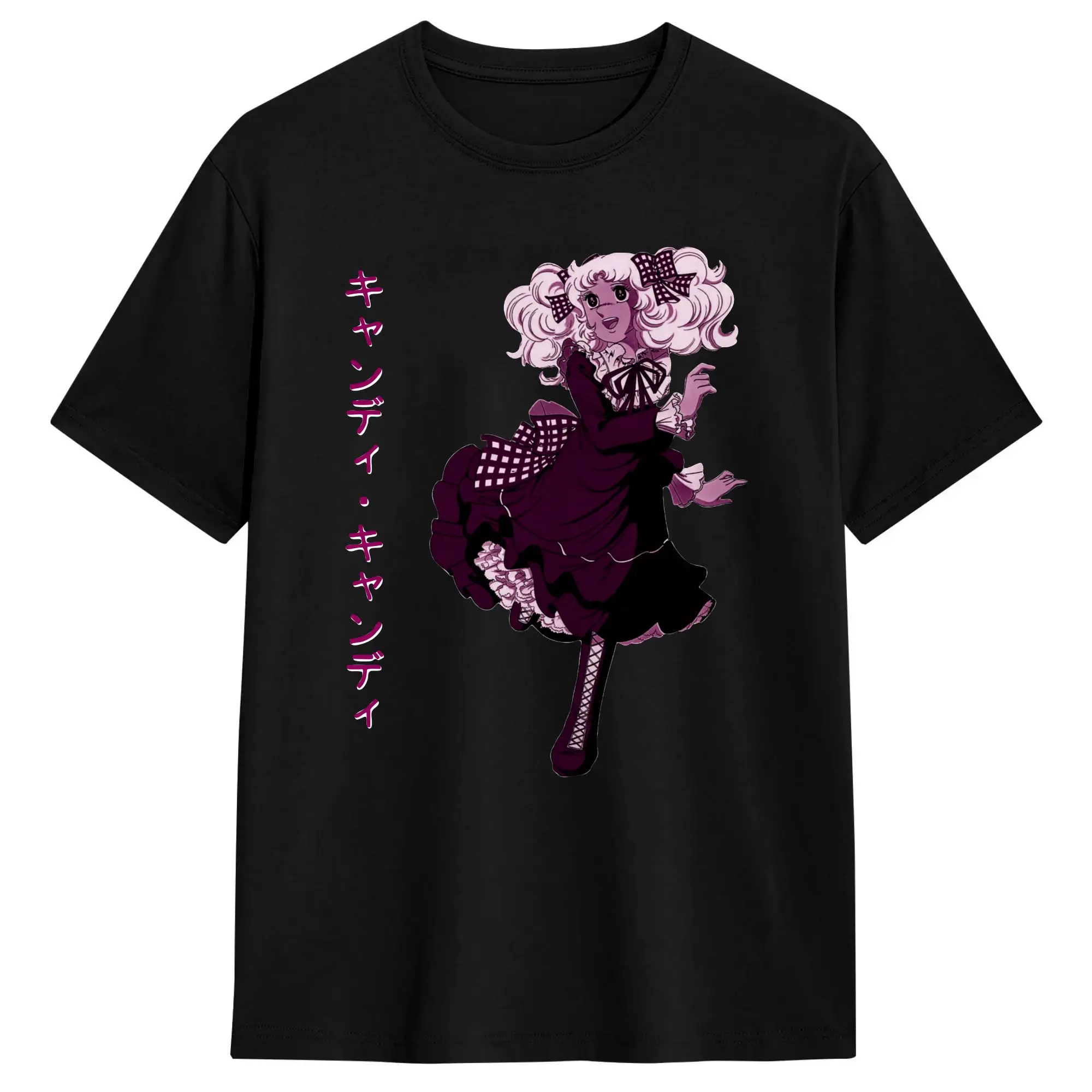 Candy Candy Anime T-Shirts for Men Women 80s Manga Vintage Pure Cotton Tees Round Neck Short Sleeve T Shirts Original Clothing