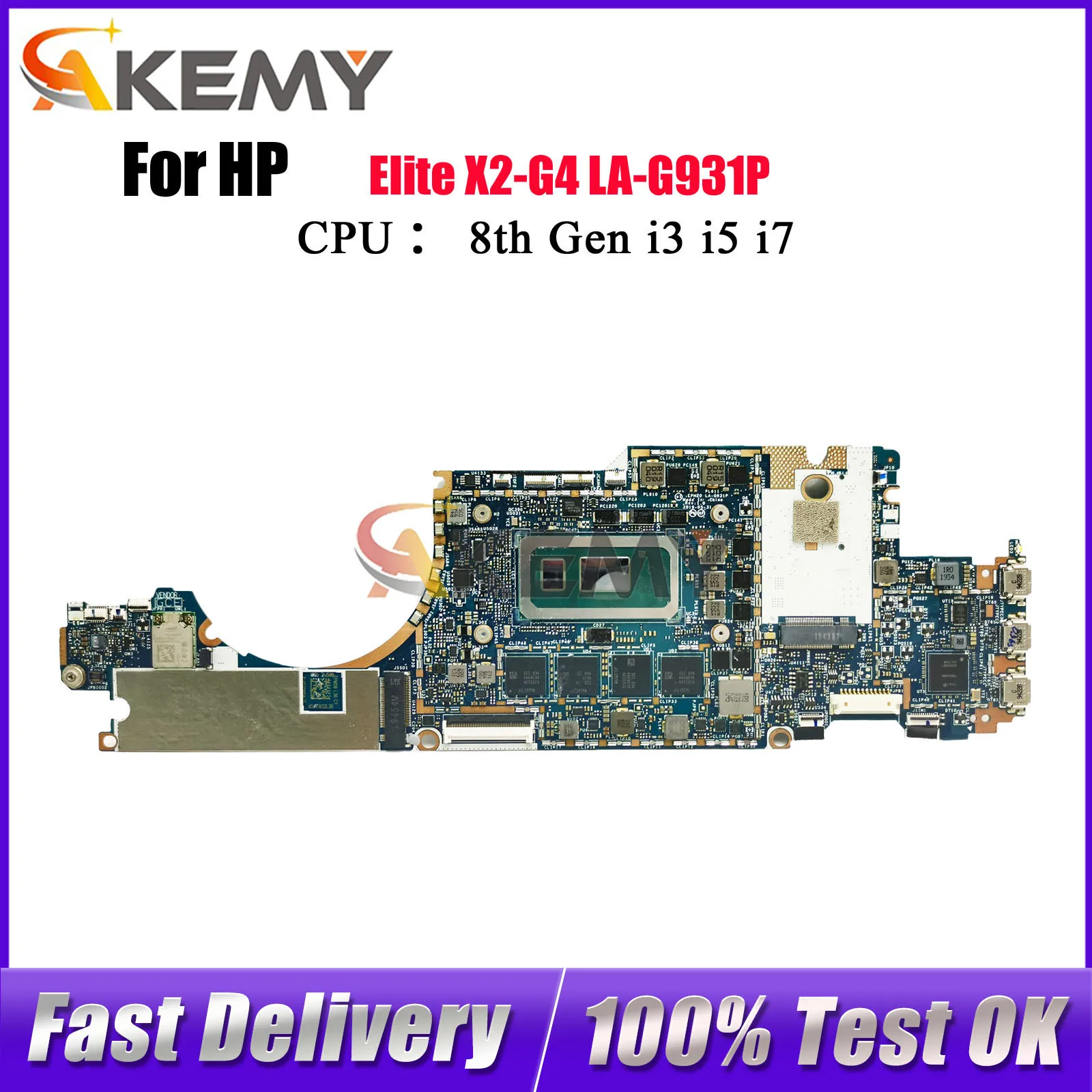 

Материнская плата для ноутбука HP Elite X2 G4 LA-G931P с процессором i5 i7 8-го поколения, 8 ГБ 16 ГБ ОЗУ L67391-001 L67395-001, 100% полностью протестировано