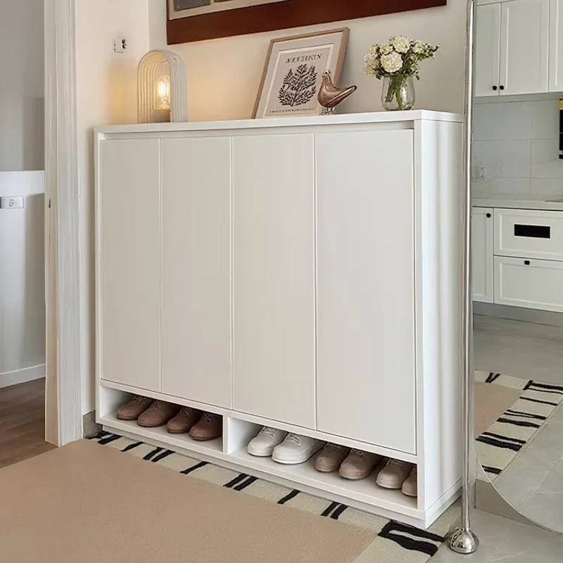 White Luxury Shoe Rack Nordic Wood Narrow Multi Layer Shoe Rack Space Saving Modern Meuble A Chaussures Furniture Living Room