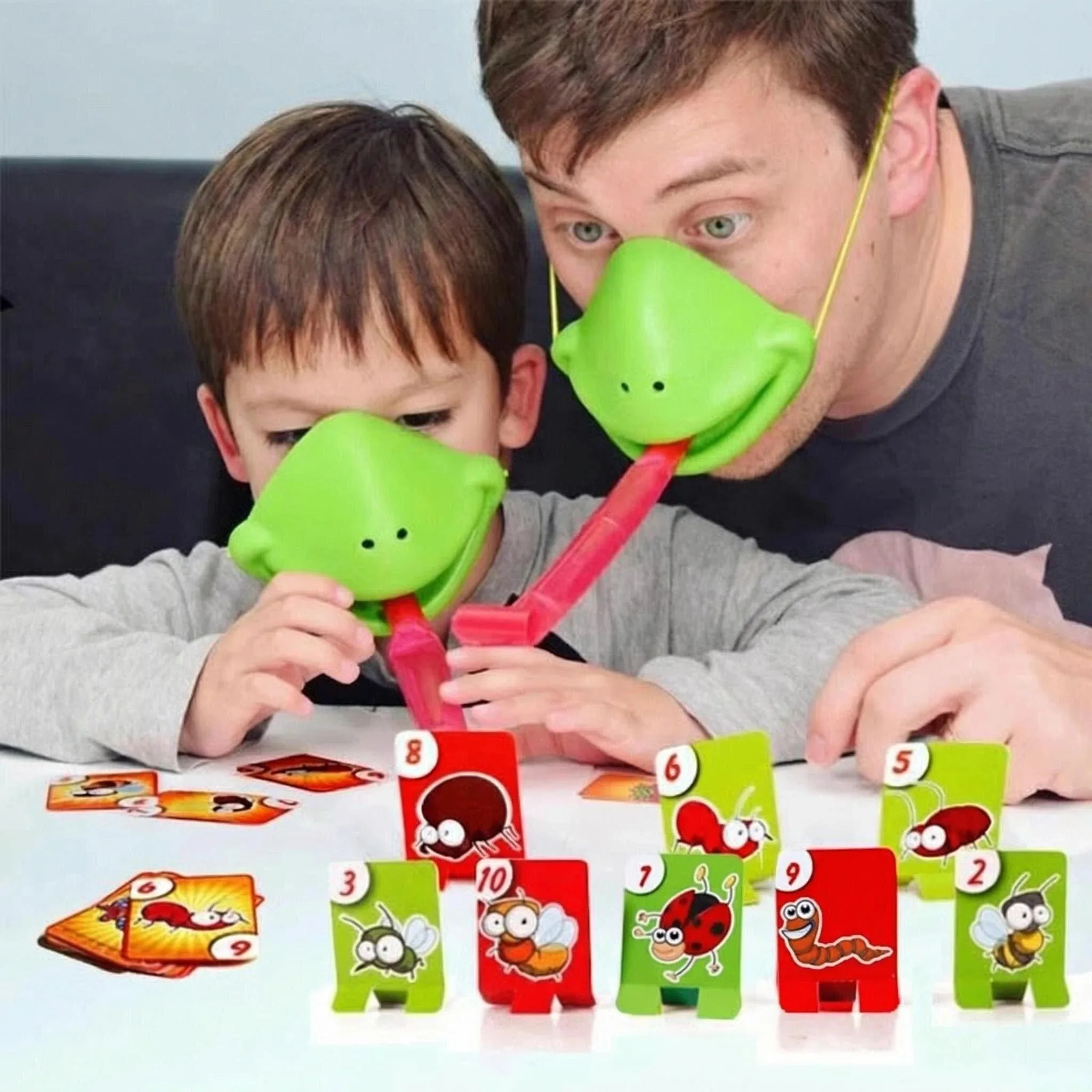 

Frog Lizard Mask Wagging Tongue Lick Cards Board Games for Children Family Party Toys Antistress Funny Desktop Puzzle Game Toys