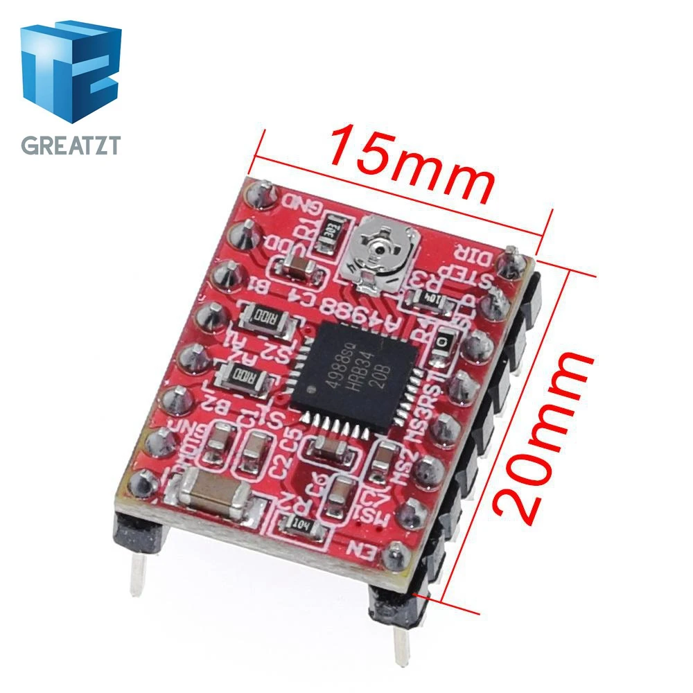 1Pcs CNC 3D Printer Parts Accessory Reprap pololu A4988 Stepper Motor Driver Module with Heatsink for ramps 1.4  for arduino