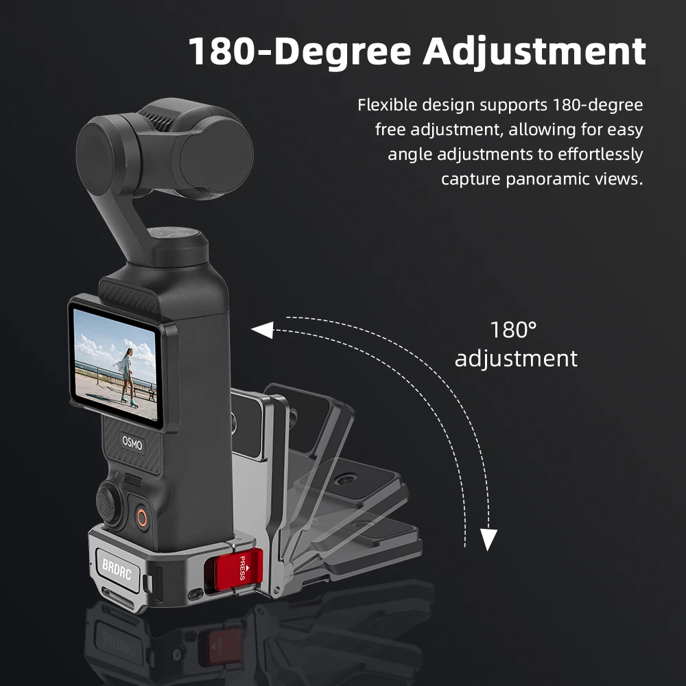 Ramka adaptera magnetycznego BRDRC do kamery DJI Osmo Pocket 3, uchwyt rozszerzający, podstawa montażowa na biurko, akcesoria do nagrywania wideo Vlgo — zdjęcie 6