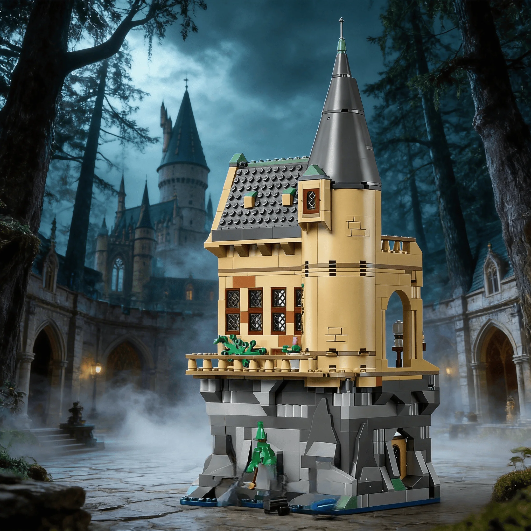 

2026 New 907pcs Magic World Castle School Hospital Building Block Puzzle Model Toy For Birthday Gift