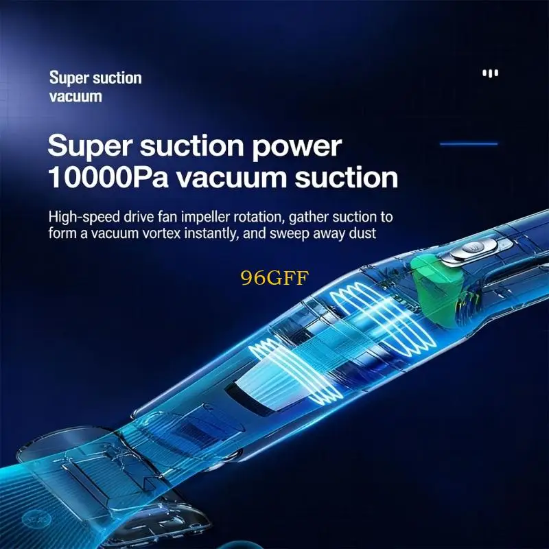 

96GF Handheld Vacuum Cordless Rechargeable Car Vacuum Portable Cordless Hand Vacuum Cleaner Car Home Quick Cleaning