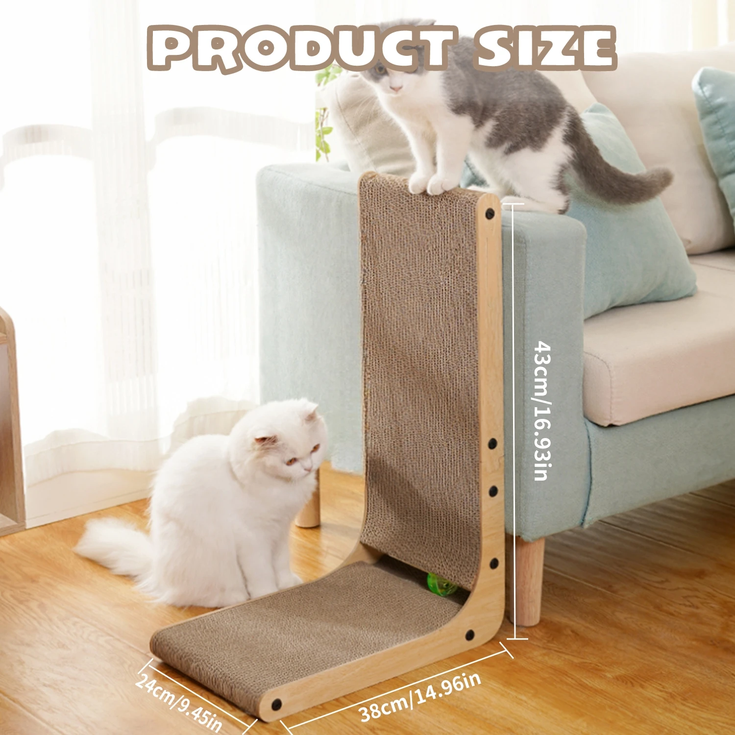 L-type Vertical Cat Scratching Board Wear-resistant and Scratch-resistant Cat Scratch Post Kitten Scratching Furniture Protector