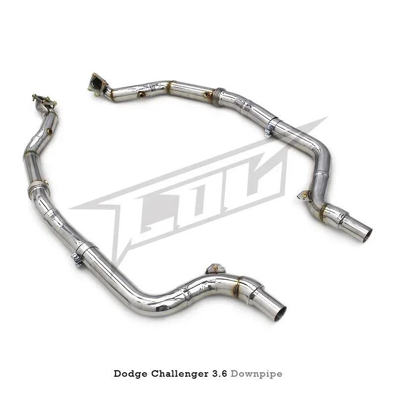 Section High flow Pipes branch downpipe Exhaust Pipe with For Challenger 3.6L