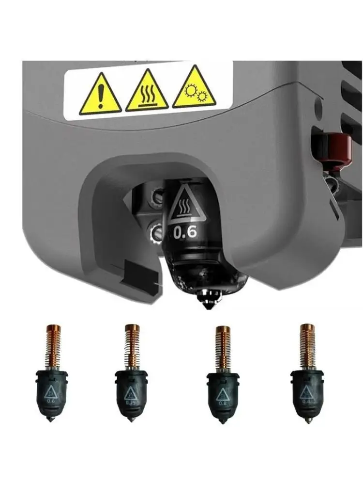

R53C 3D Printer Nozzle For AD5M 5M 280℃ and High Fast Speed Printing 0.25/0.4/0.6/0.8mm