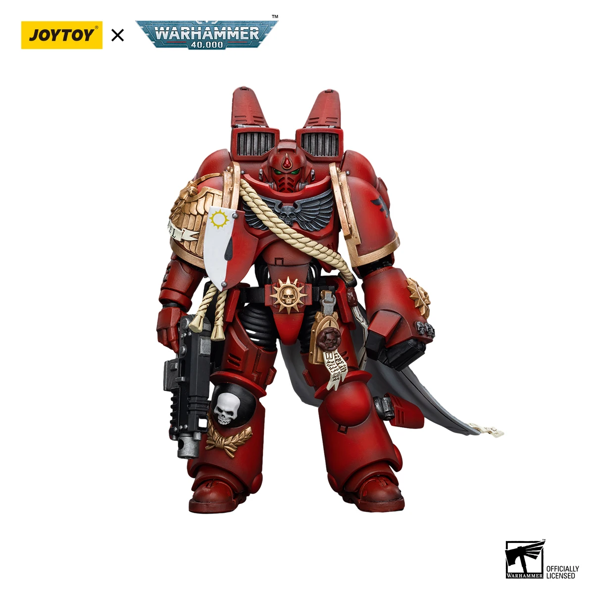 

JOYTOY Warhammer 40K 1/18 Action Figure Blood Angels Captain With Jump Pack Anime Military Model