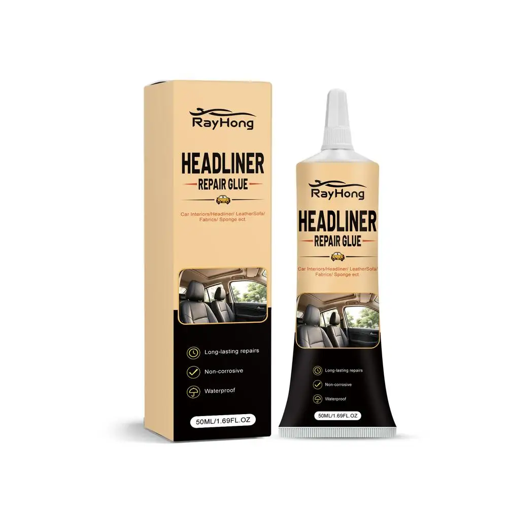 50ml Car Leather Repair Adhesive Car Roof Repair Adhesive Strong Bonding Quick Drying Interior Roof Seats Wear Tear Restoration