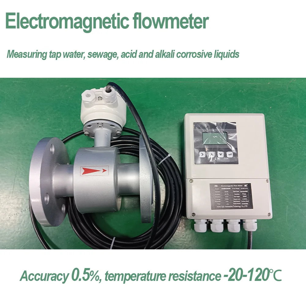 

DN50 Splt Magnetic Flow Meter Pipeline SewageLiquid Electromagnetic FlowmeterChemical Tap Water Acid and Alkali Corrosion